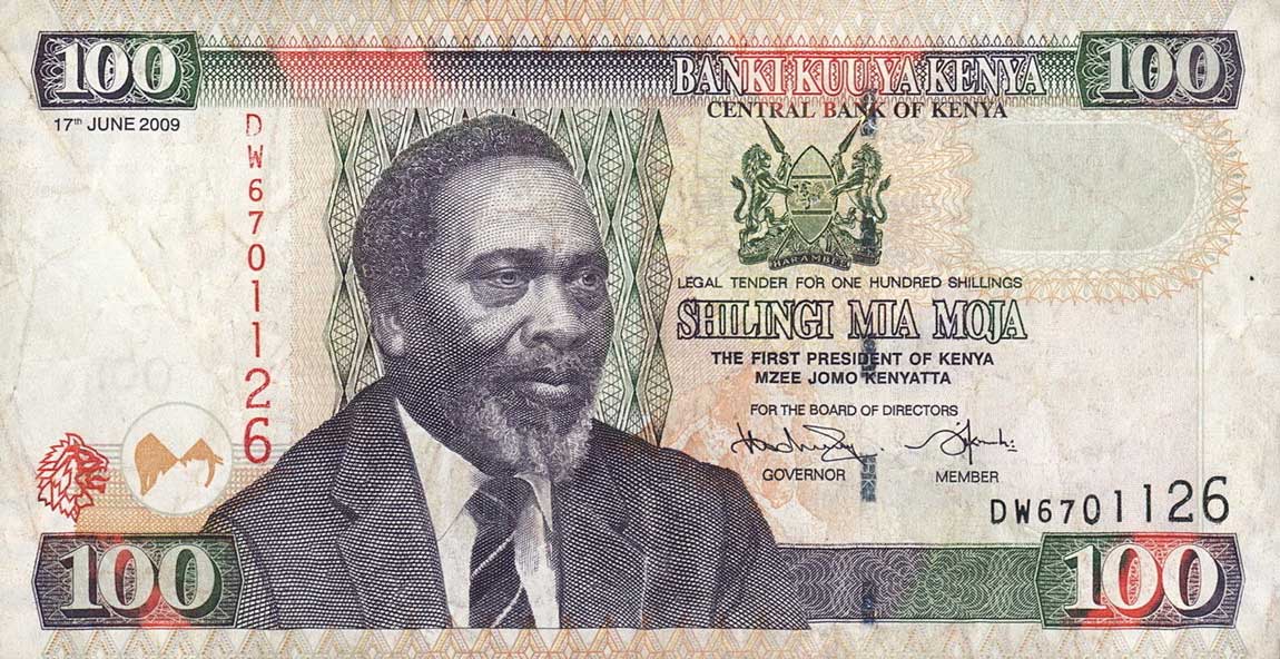 Front of Kenya p48d: 100 Shillings from 2009