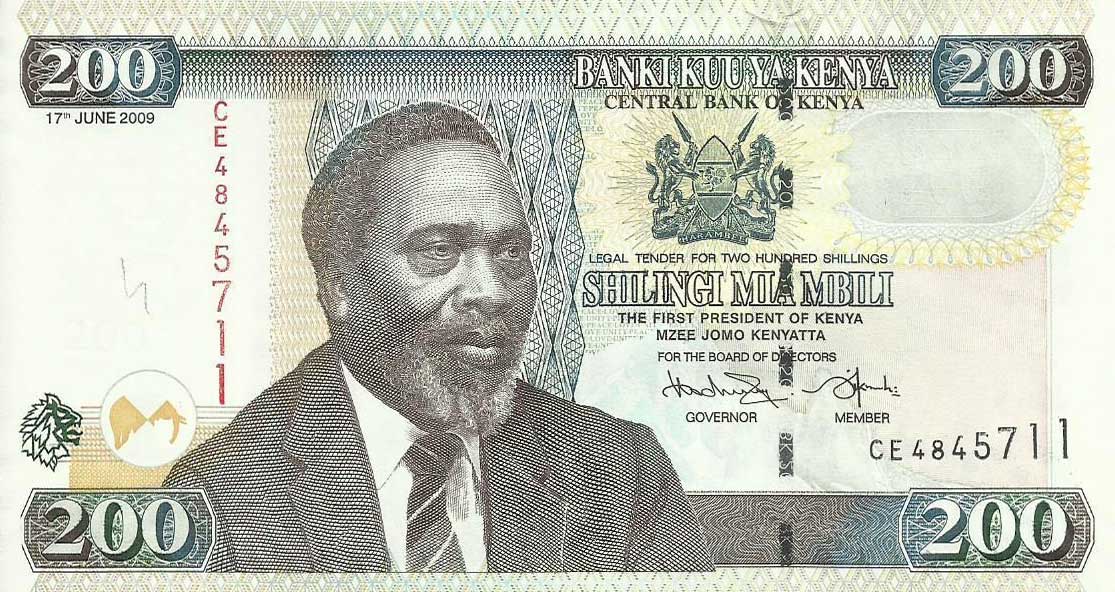 Front of Kenya p49d: 200 Shillings from 2009