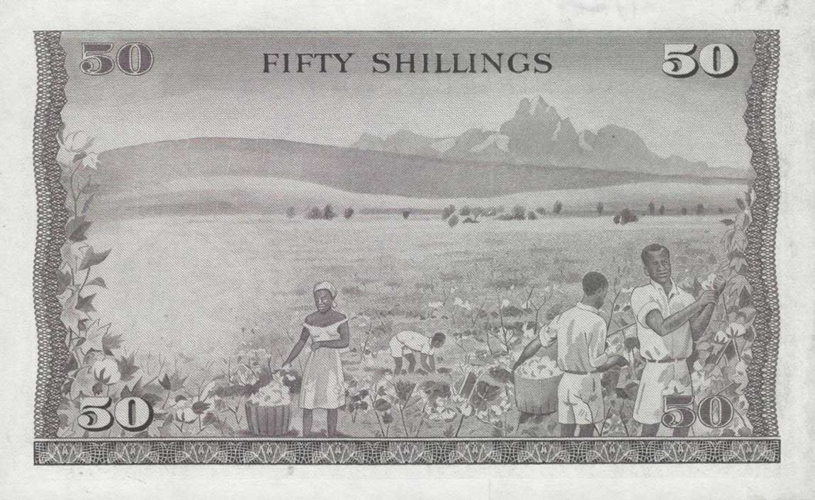 Back of Kenya p9s: 50 Shillings from 1969