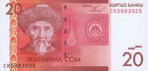 p24a from Kyrgyzstan: 20 Som from 2009