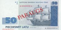 p46s from Latvia: 50 Latu from 1992