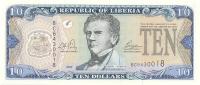 Gallery image for Liberia p27a: 10 Dollars