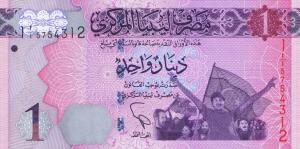 p76 from Libya: 1 Dinar from 2013