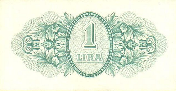 Back of Libya pM1a: 1 Lira from 1943