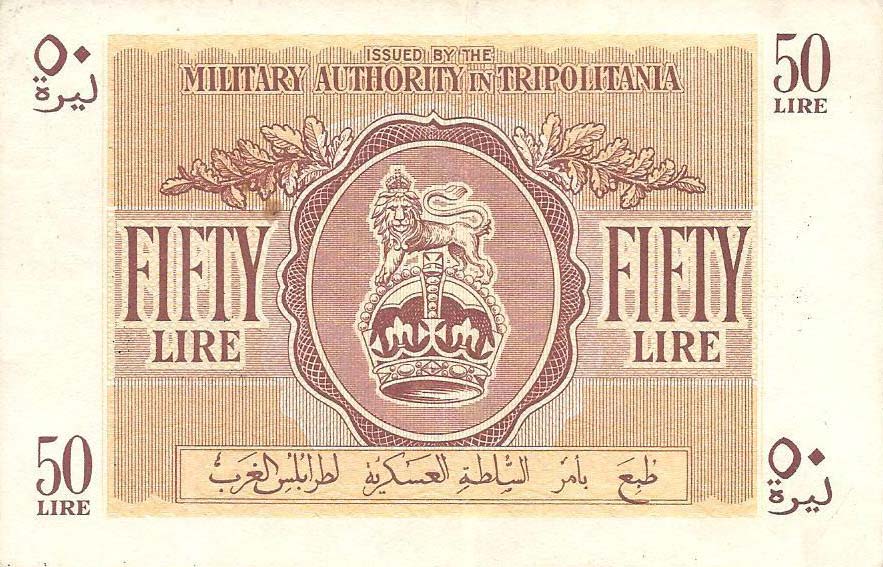 Front of Libya pM5a: 50 Lire from 1943