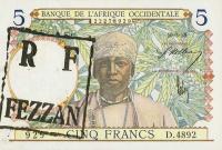 pM9 from Libya: 5 Francs from 1938