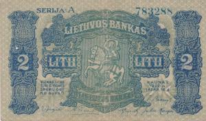 p14a from Lithuania: 2 Litu from 1922