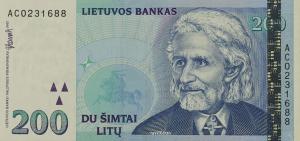 p63b from Lithuania: 200 Litai from 1997 p63b from Lithuania: 200 Litai from 1997