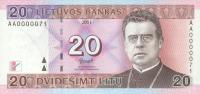 p66 from Lithuania: 20 Litai from 2001