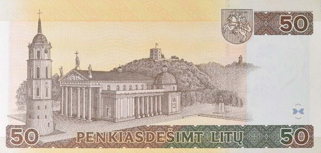 Back of Lithuania p67r: 50 Litai from 2003