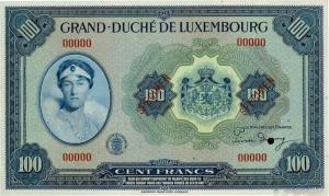 Gallery image for Luxembourg p47s: 100 Francs