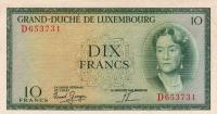 Gallery image for Luxembourg p48a: 10 Francs