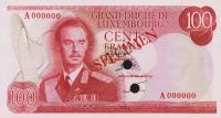 Gallery image for Luxembourg p56s: 100 Francs