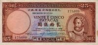 p39a from Macau: 25 Patacas from 1948