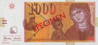 p18s from Macedonia: 1000 Denar from 1996