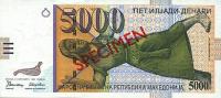 p19s from Macedonia: 5000 Denar from 1996