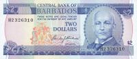 Gallery image for Barbados p30a: 2 Dollars from 1980