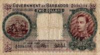 Gallery image for Barbados p3b: 2 Dollars