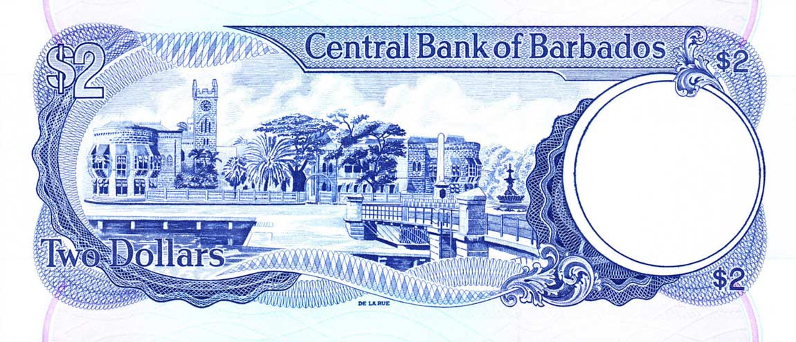 Back of Barbados p42: 2 Dollars from 1993