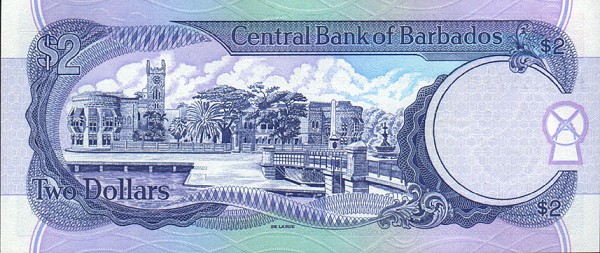 Back of Barbados p46: 2 Dollars from 1995