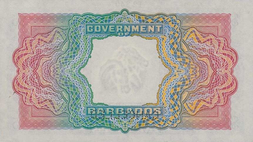 Back of Barbados p4s: 5 Dollars from 1939
