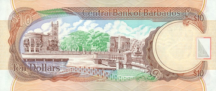 Back of Barbados p56: 10 Dollars from 1999