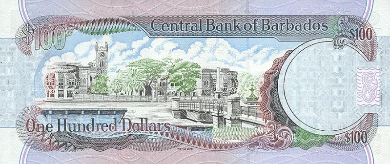 Back of Barbados p59a: 100 Dollars from 1999