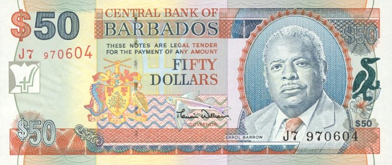 Front of Barbados p64: 50 Dollars from 2000