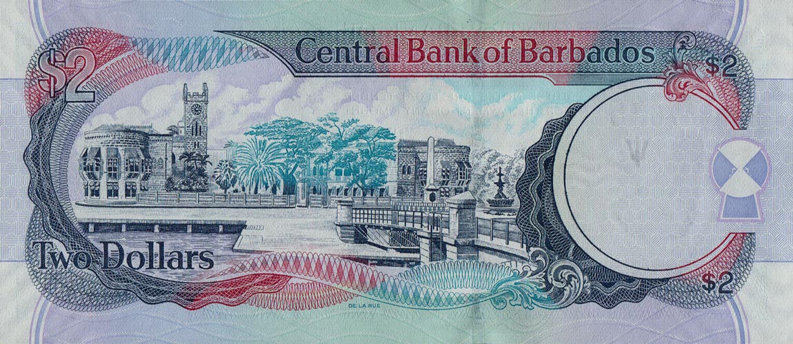 Back of Barbados p66a: 2 Dollars from 2007