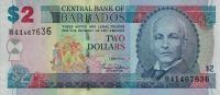 p66a from Barbados: 2 Dollars from 2007