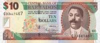 p68a from Barbados: 10 Dollars from 2007