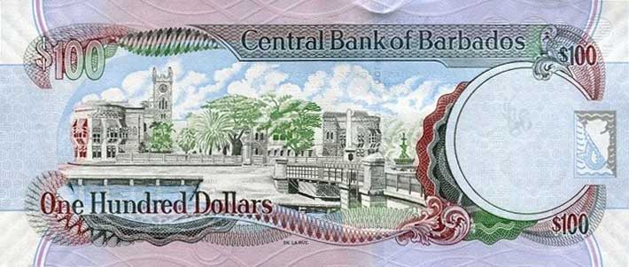 Back of Barbados p71b: 100 Dollars from 2009