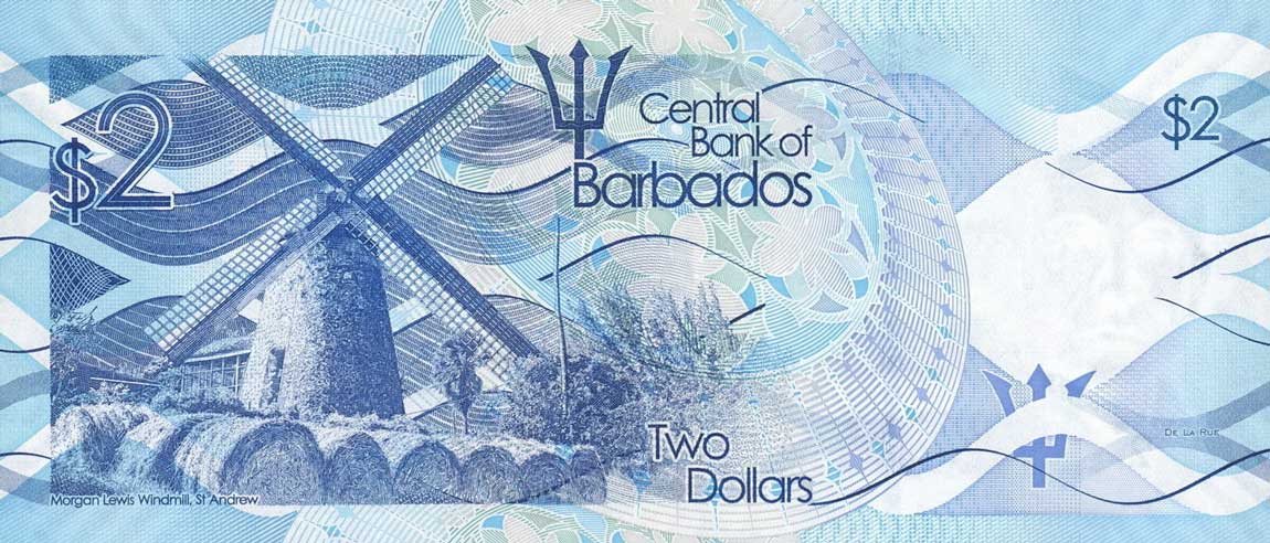 Back of Barbados p73a: 2 Dollars from 2013