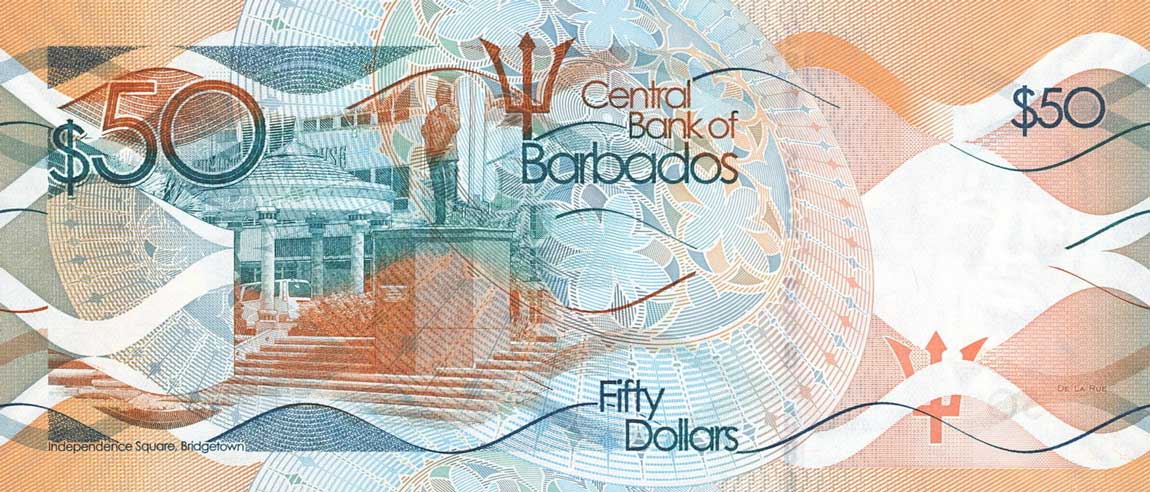 Back of Barbados p77: 50 Dollars from 2013