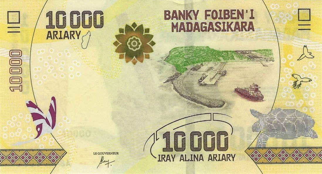 Front of Madagascar p103: 10000 Ariary from 2017