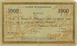 Gallery image for Madagascar p43a: 1000 Francs