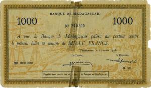 Gallery image for Madagascar p43b: 1000 Francs