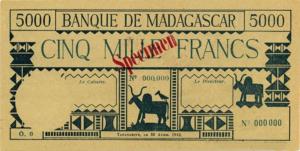 Gallery image for Madagascar p44b: 5000 Francs