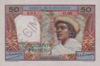 Gallery image for Madagascar p45s: 50 Francs