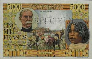 Gallery image for Madagascar p49s: 5000 Francs