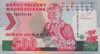 Gallery image for Madagascar p72Aa: 2500 Francs