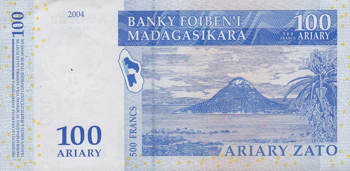 MADAGASCAR UNC 2004 BANKNOTES 500 Ariary & 1,000 Ariary 100 Ariary 200 Ariary