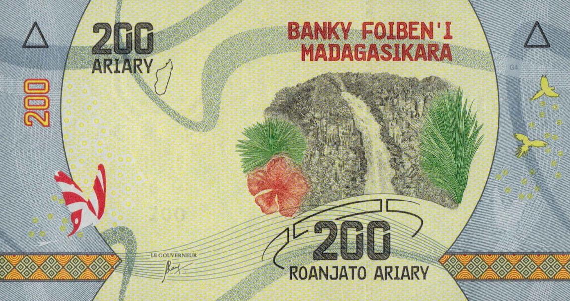 Front of Madagascar p98: 200 Ariary from 2017