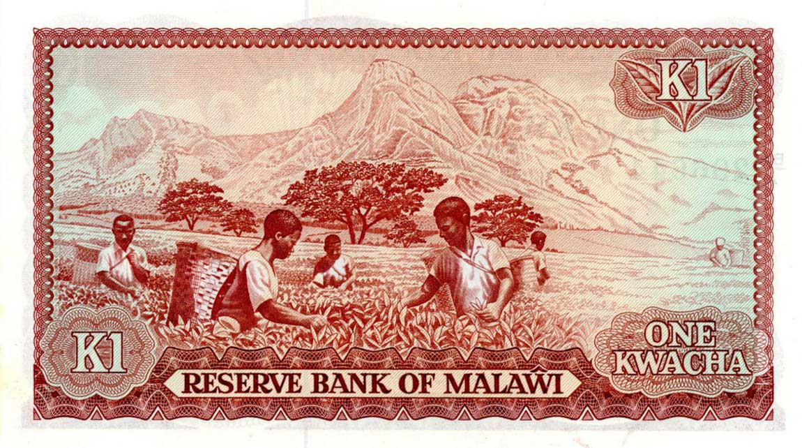 Back of Malawi p14f: 1 Kwacha from 1983