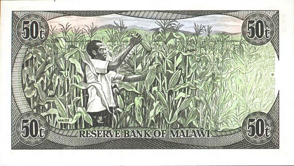 Back of Malawi p18a: 50 Tambala from 1986