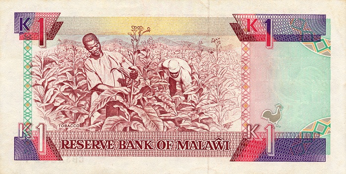 Back of Malawi p23b: 1 Kwacha from 1992