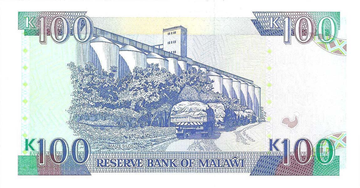 Back of Malawi p29a: 100 Kwacha from 1993