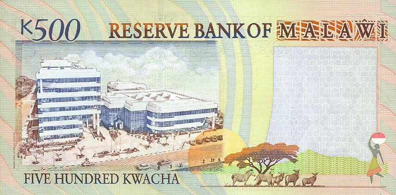 Back of Malawi p48a: 500 Kwacha from 2001