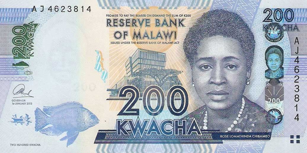 Front of Malawi p60b: 200 Kwacha from 2013