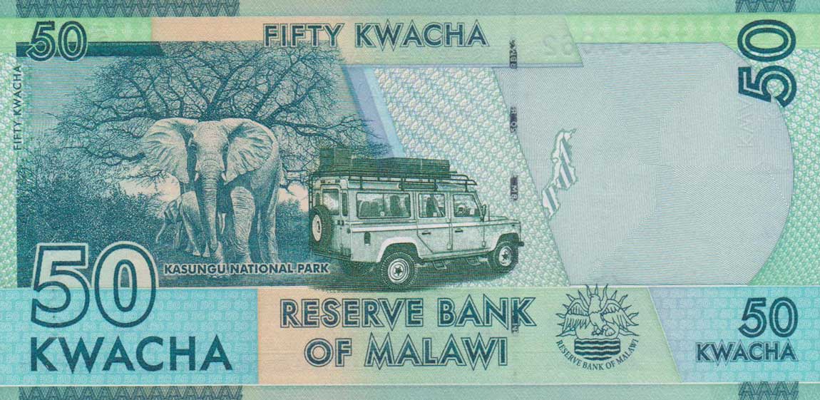 Back of Malawi p64b: 50 Kwacha from 2015